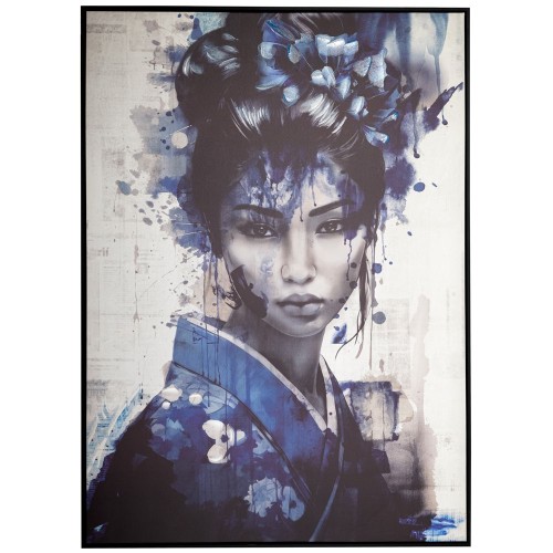 Ελαιογραφία σε τυπωμένο καμβά 103Χ143εκ Blue Japanese Girl Ελαιογραφία σε τυπωμένο καμβά 103Χ143εκ Blue Japanese Girl