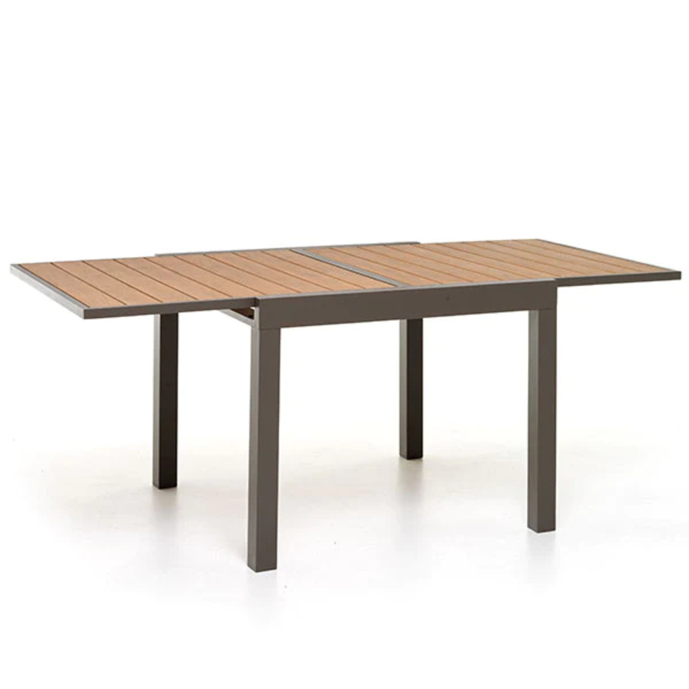 Τραπέζι αλουμινίου Otrando Taupe επεκτεινόμενο 90/180x90x75 cm