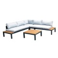 Σαλόνι Corner set αλουμινίου με polywood