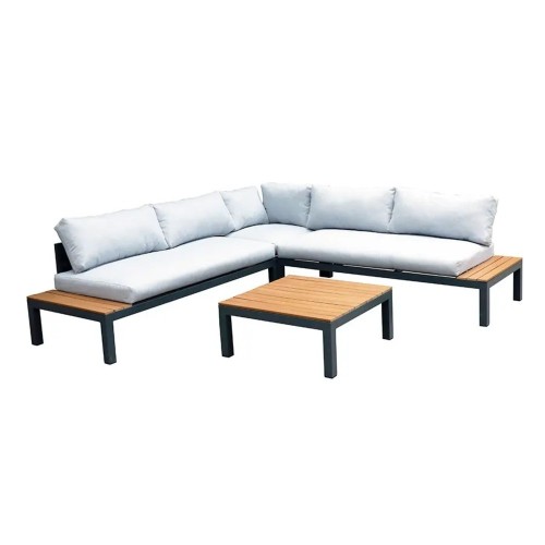 Σαλόνι Corner set αλουμινίου με polywood