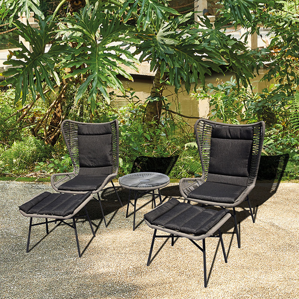 Mellia set καθιστικό κήπου μεταλλικό wicker γκρι σετ 3 τεμάχια Mellia set καθιστικό κήπου μεταλλικό wicker γκρι σετ 3 τεμάχια
