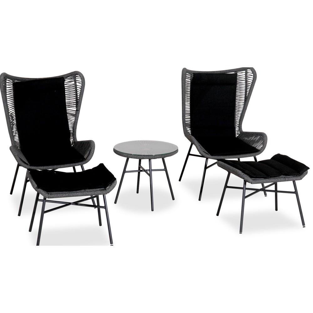 Mellia set καθιστικό κήπου μεταλλικό wicker γκρι σετ 3 τεμάχια Mellia set καθιστικό κήπου μεταλλικό wicker γκρι σετ 3 τεμάχια