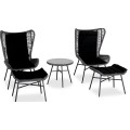 Mellia set καθιστικό κήπου μεταλλικό wicker γκρι σετ 3 τεμάχια Mellia set καθιστικό κήπου μεταλλικό wicker γκρι σετ 3 τεμάχια