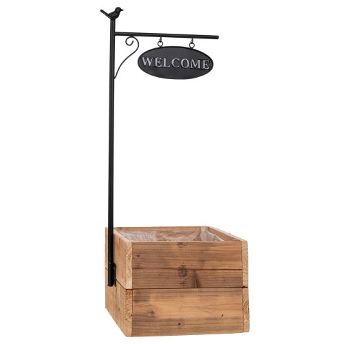 Ξύλινο κασπώ Welcome 30X28X76CM Ξύλινο κασπώ Welcome 30X28X76CM