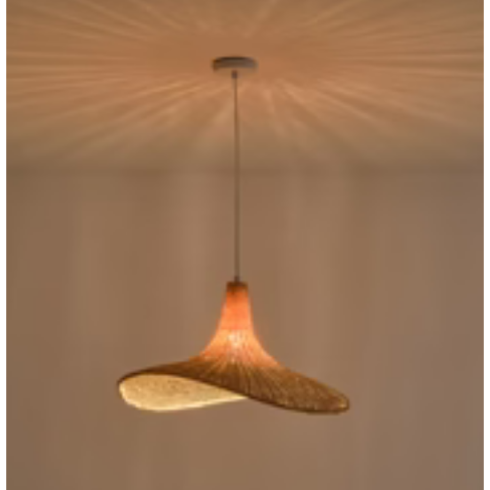 Φωτιστικό κρεμαστό bamboo μονόφωτο μπεζ arte illumina visor Φωτιστικό κρεμαστό bamboo μονόφωτο μπεζ arte illumina visor