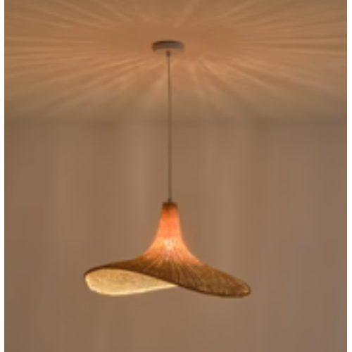 Φωτιστικό κρεμαστό bamboo μονόφωτο μπεζ arte illumina visor