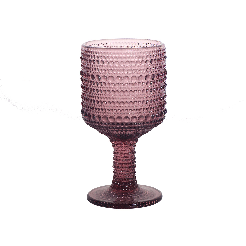 Baroque σετ ποτήρια κρασιού 6τμχ με πόδι μωβ 290ML Baroque σετ ποτήρια κρασιού 6τμχ με πόδι μωβ 290ML