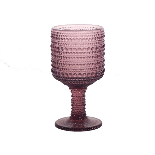 Baroque σετ ποτήρια κρασιού 6τμχ με πόδι μωβ 290ML Baroque σετ ποτήρια κρασιού 6τμχ με πόδι μωβ 290ML