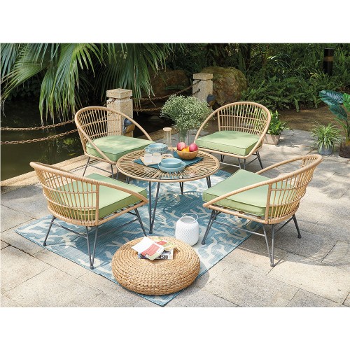 Foxy set σαλόνι κήπου μεταλλικό wicker σετ 5 τεμάχια Foxy set σαλόνι κήπου μεταλλικό wicker σετ 5 τεμάχια