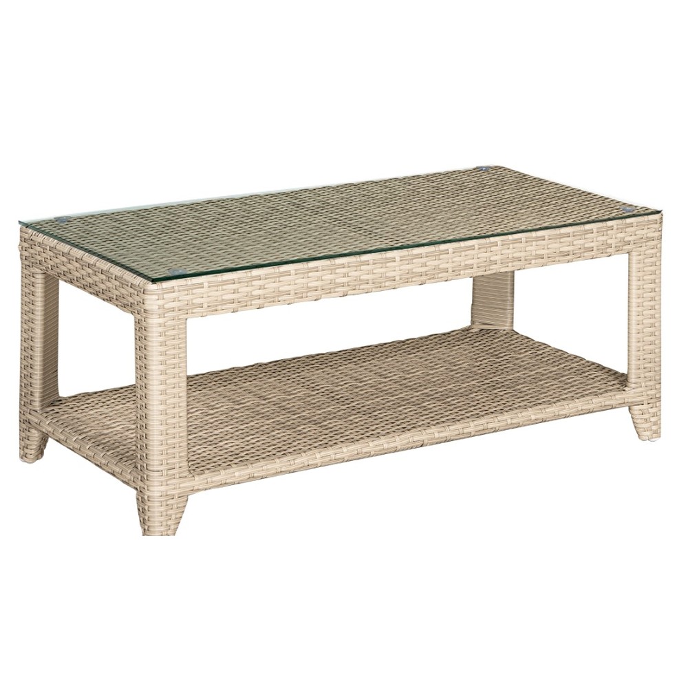 Rattan Βοηθητικό Τραπεζάκι (Coffee Table) Με Σκελετό Αλουμινίου 100 x 50 x 42(h)cm Rattan Βοηθητικό Τραπεζάκι (Coffee Table) Με Σκελετό Αλουμινίου 100 x 50 x 42(h)cm