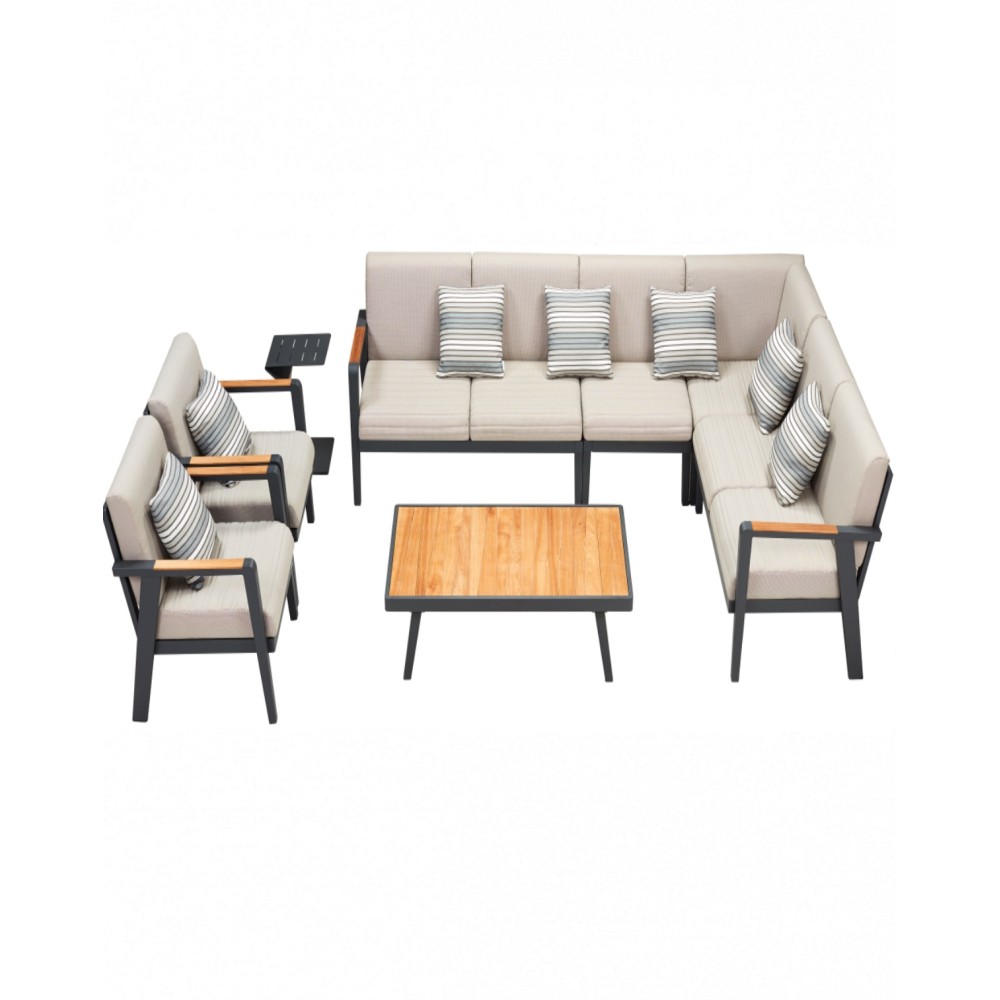 Emoti C7 Corner Set σαλόνι κήπου αλουμινίου με γωνιακό καναπέ Emoti C7 Corner Set σαλόνι κήπου αλουμινίου με γωνιακό καναπέ