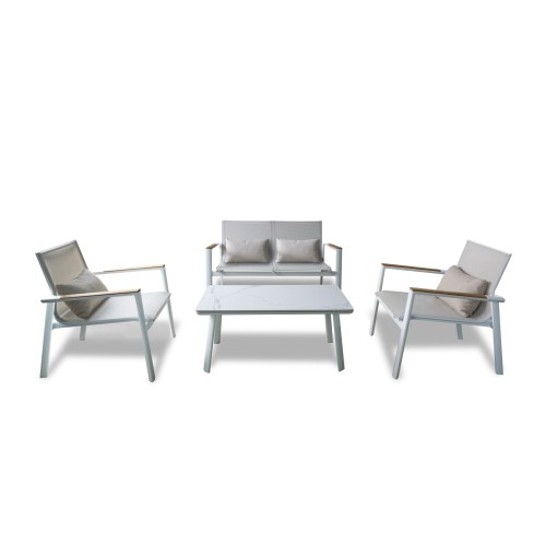 Σαλόνι Aspen-2/Λευκό Lounge Set