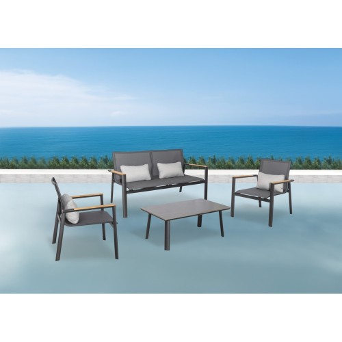 Σαλόνι Aspen-2/Ανθρακί Lounge Set Σαλόνι Aspen-2/Ανθρακί Lounge Set
