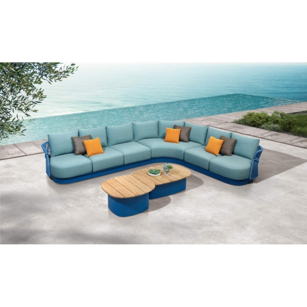 Aio/C6 Blue Γωνιακό Lounge Set