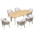 Aio/D7 Taupe, Dining set 7 τεμαχίων