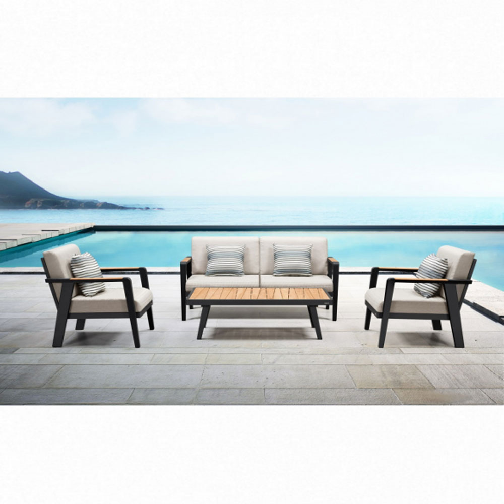 Emoti set 2 σαλόνι αλουμινίου teak με διθέσιο καναπέ Emoti set 2 σαλόνι αλουμινίου teak με διθέσιο καναπέ