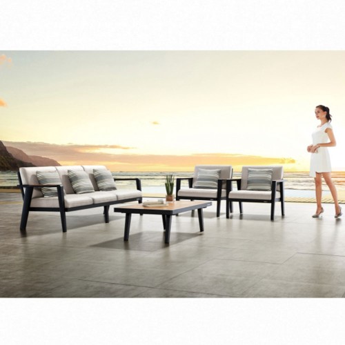 Emoti set 3 σαλόνι αλουμινίου teak με τριθέσιο καναπέ Emoti set 3 σαλόνι αλουμινίου teak με τριθέσιο καναπέ