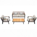 Emoti set 2 σαλόνι αλουμινίου teak με διθέσιο καναπέ Emoti set 2 σαλόνι αλουμινίου teak με διθέσιο καναπέ