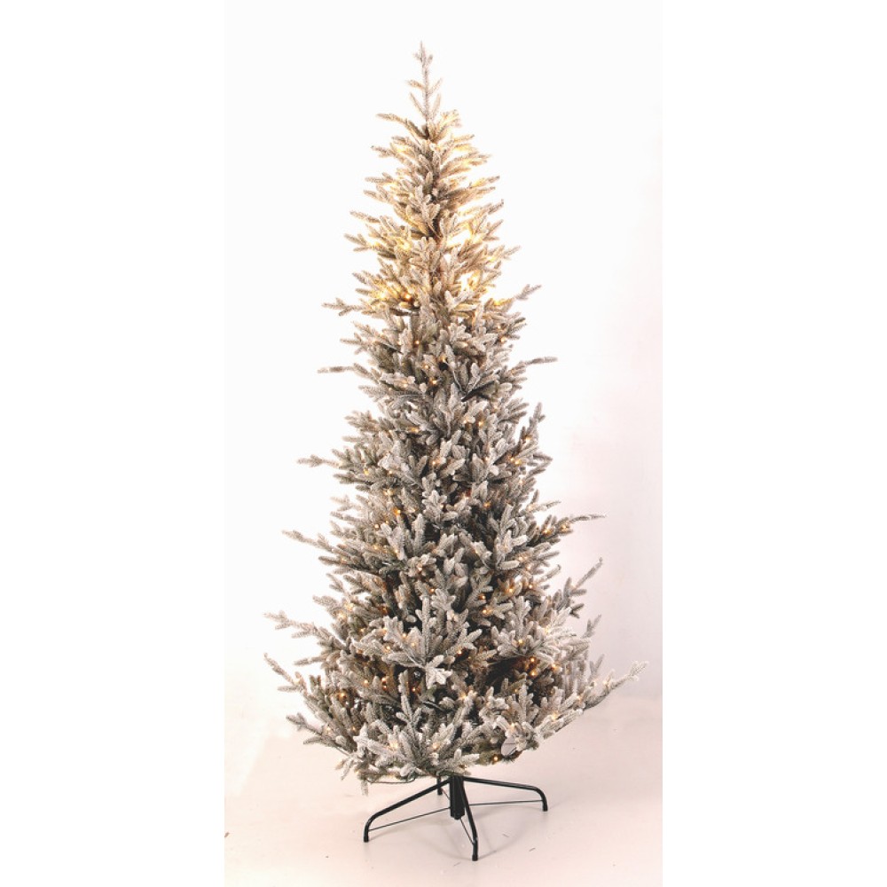 Δέντρο Norway Slim Flocked 250Led 180cm με plastic pvc φύλλωμα mix Δέντρο Norway Slim Flocked 250Led 180cm με plastic pvc φύλλωμα mix