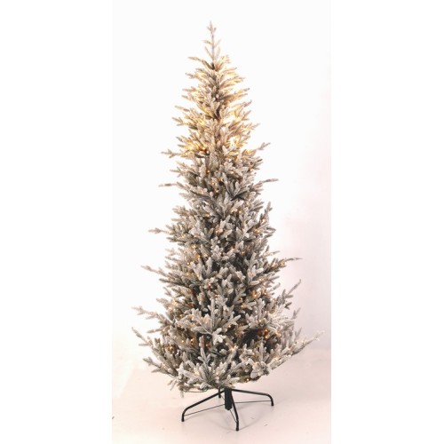 Δέντρο Norway Slim Flocked 150cm 190Led με plastic pvc φύλλωμα mix