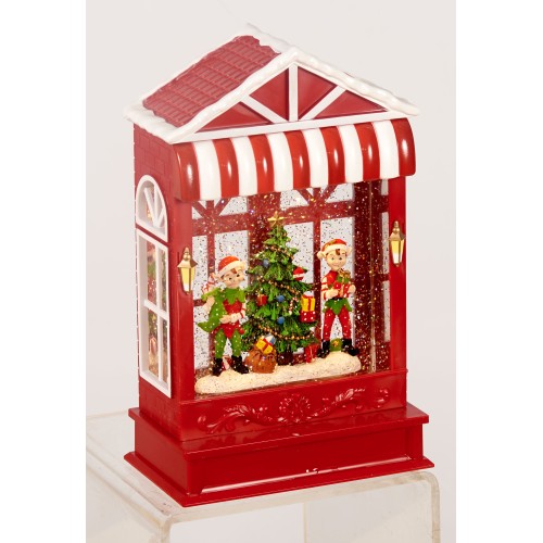 Xmas κιόσκι με ξωτικά φωτιζόμενο με νερό 25,5cm Xmas κιόσκι με ξωτικά φωτιζόμενο με νερό 25,5cm