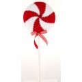Κρεμαστό γλειφιτζούρι candy βελούδο 15Χ48cm λευκό-κόκκινο Κρεμαστό γλειφιτζούρι candy βελούδο 15Χ48cm λευκό-κόκκινο