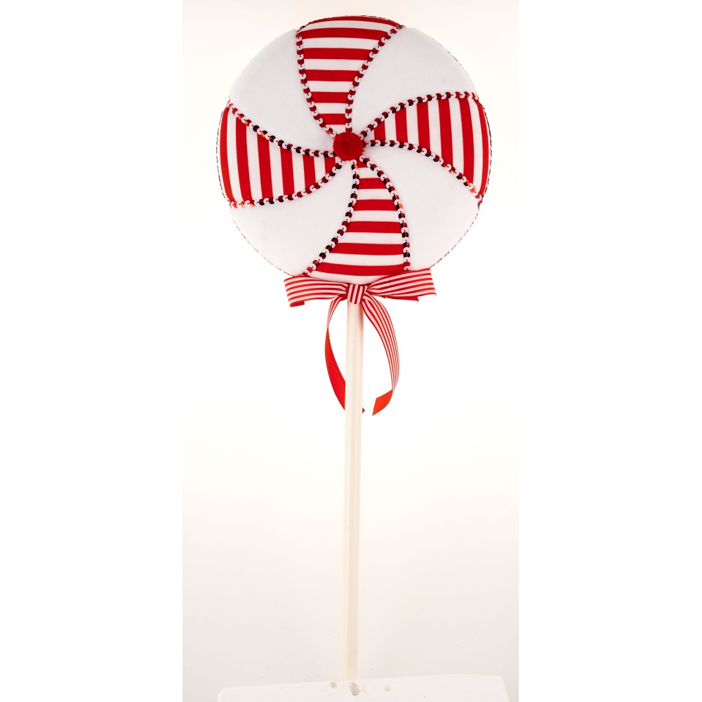 Κρεμαστό γλειφιτζούρι candy βελούδο 15Χ48cm λευκό-κόκκινο Κρεμαστό γλειφιτζούρι candy βελούδο 15Χ48cm λευκό-κόκκινο