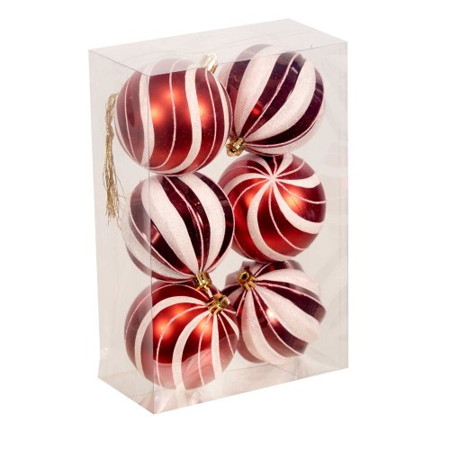 Σετ πλαστικές μπάλες 8cm candy 6 τεμάχια