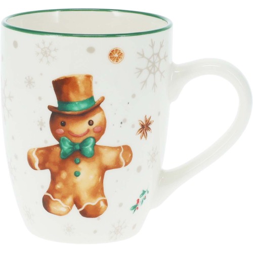 Κούπα Μπισκοτάκι Gingerbread από Πορσελάνη 320ml 8.5x10cm. Κούπα Μπισκοτάκι Gingerbread από Πορσελάνη 320ml 8.5x10cm.
