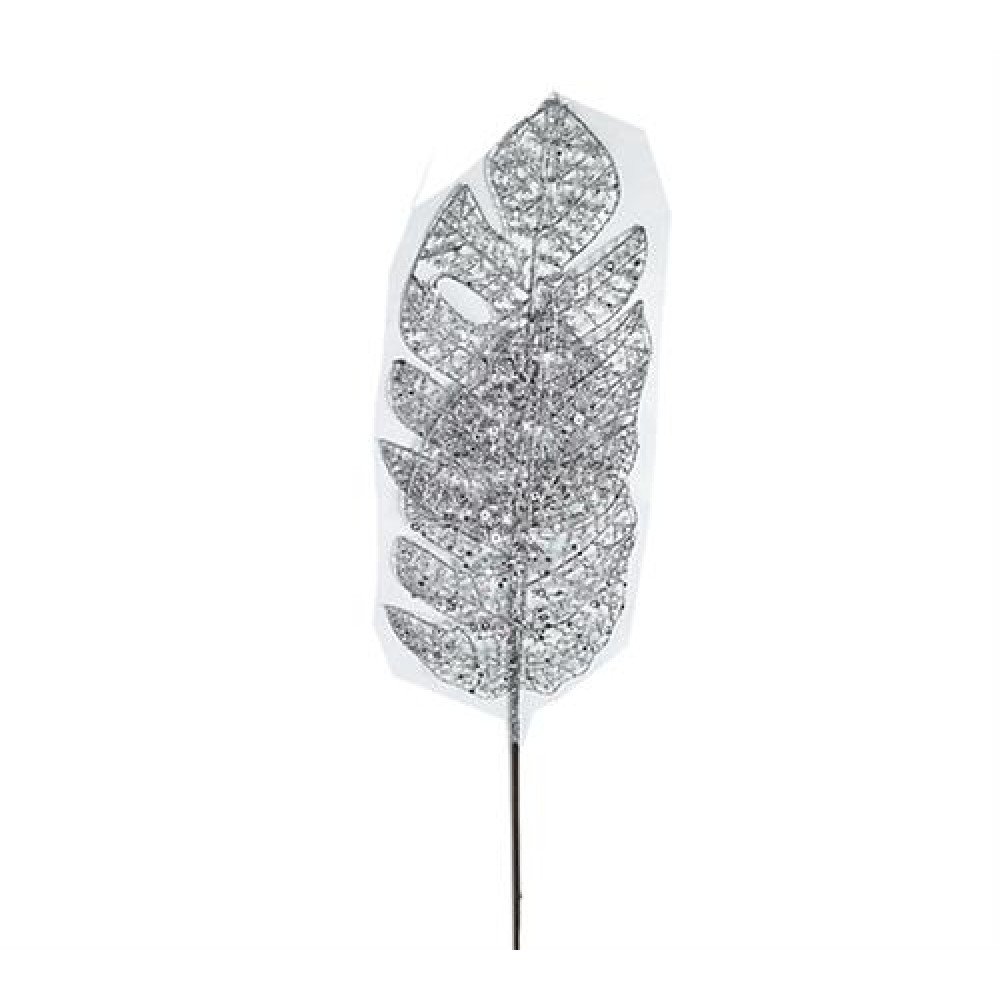 Φύλλα Monstera x 2, ασημί, 78cm Φύλλα Monstera x 2, ασημί, 78cm