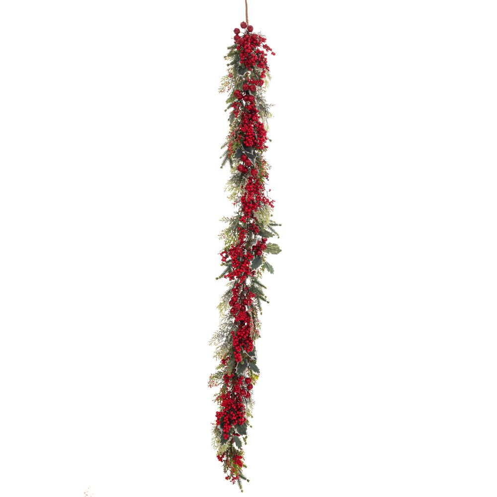 Γιρλάντα πράσινη με μιξ berries 180εκ Γιρλάντα πράσινη με μιξ berries 180εκ