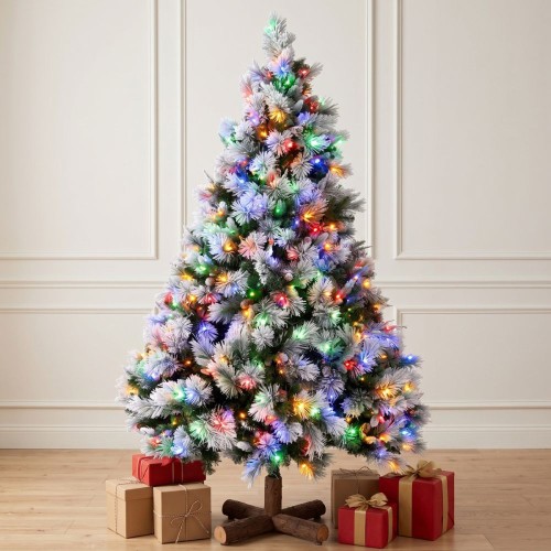 Δέντρο Pre-lit snowy Montclair Spruce 210cm 500 LED θερμό και πολύχρωμο