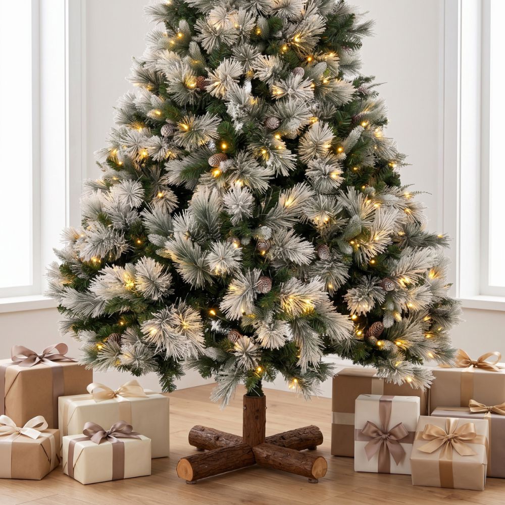 Δέντρο Pre-lit snowy Montclair Spruce 210cm 500 LED θερμό και πολύχρωμο Δέντρο Pre-lit snowy Montclair Spruce 210cm 500 LED θερμό και πολύχρωμο
