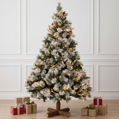 Δέντρο Pre-lit snowy Montclair Spruce 210cm 500 LED θερμό και πολύχρωμο