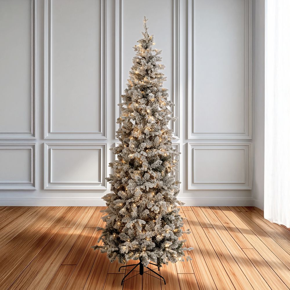 Δέντρο Pre Lit Flocked Carolina Pine 210cm 300Led
