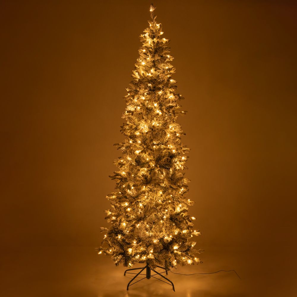 Δέντρο Pre Lit Flocked Carolina Pine 210cm 300Led