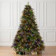 Δέντρο Pre lit Franklin Fir 210cm 1500 led λευκά και πολύχρωμα