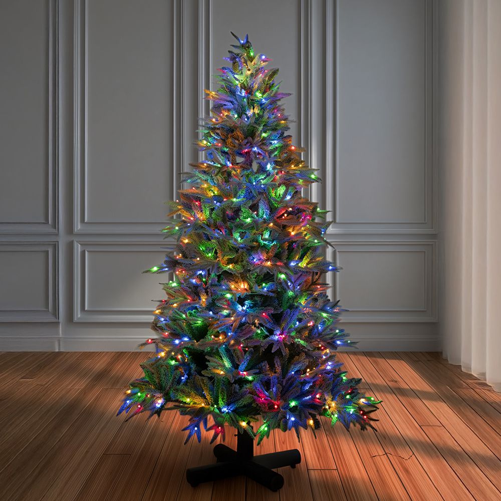 Δέντρο Pre-lit snowy Jersey Pine 210cm 800 LED θερμό και πολύχρωμο Δέντρο Pre-lit snowy Jersey Pine 210cm 800 LED θερμό και πολύχρωμο
