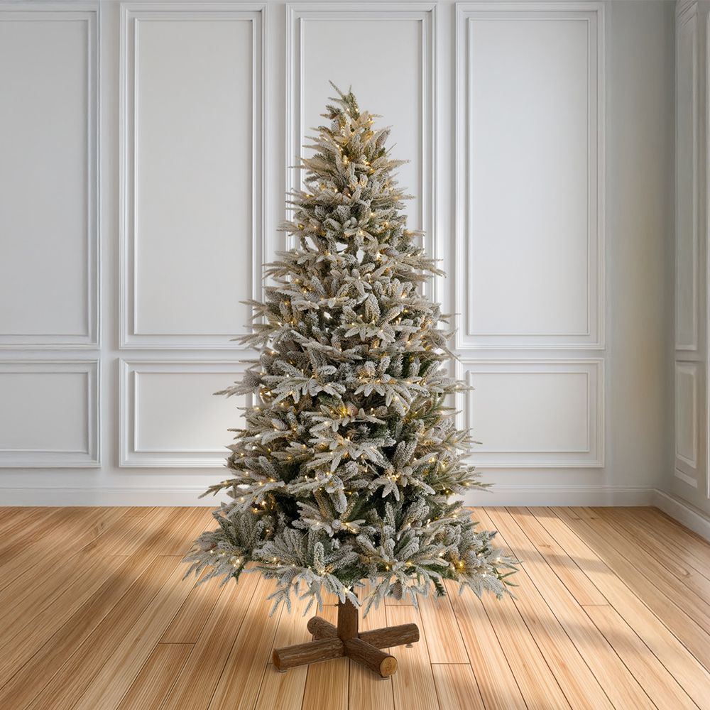 Δέντρο Pre-lit snowy Jersey Pine 210cm 800 LED θερμό και πολύχρωμο Δέντρο Pre-lit snowy Jersey Pine 210cm 800 LED θερμό και πολύχρωμο