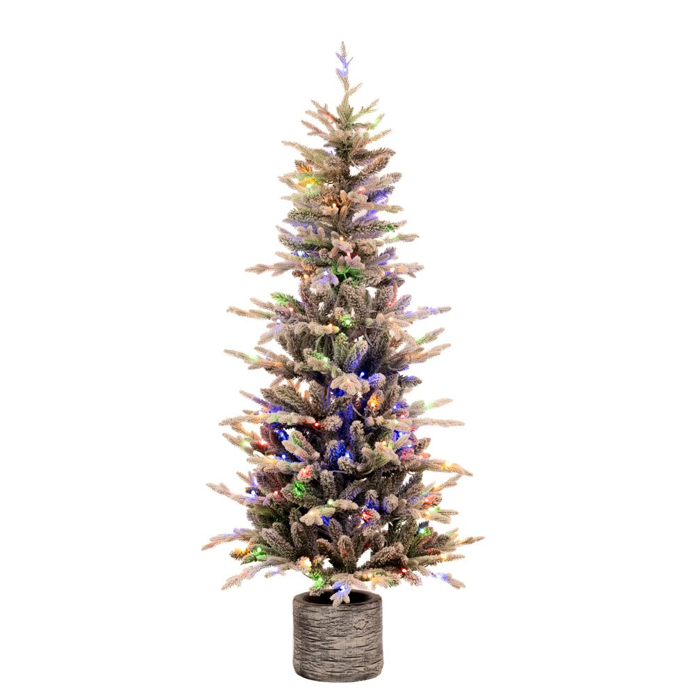 Δέντρο Pre Lit Iceland Potted Fir 180cm 180Led RGB λευκά και πολύχρωμα Δέντρο Pre Lit Iceland Potted Fir 180cm 180Led RGB λευκά και πολύχρωμα