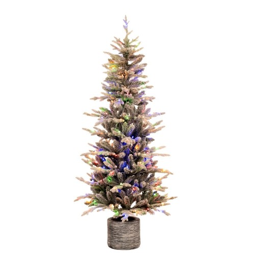 Δέντρο Pre Lit Iceland Potted Fir 180cm 180Led RGB λευκά και πολύχρωμα Δέντρο Pre Lit Iceland Potted Fir 180cm 180Led RGB λευκά και πολύχρωμα