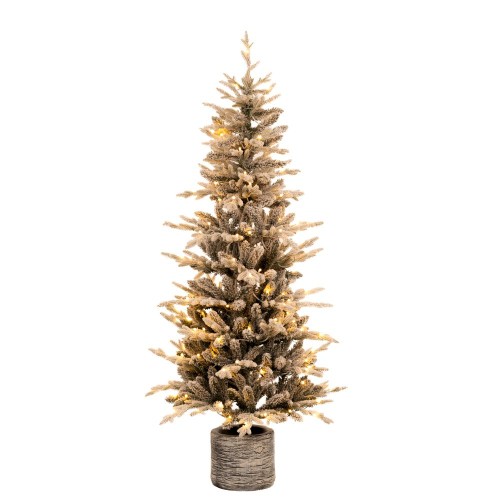 Δέντρο Pre Lit Iceland Potted Fir 150cm 100Led RGB λευκά και πολύχρωμα