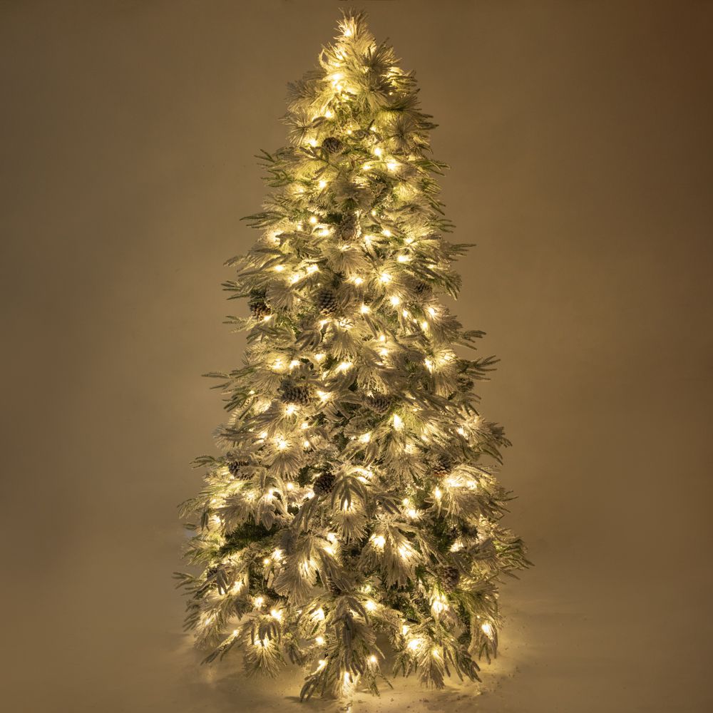 Δέντρο "Pre-lit snowy wonderland" 240cm (PE) με 450 LED λευκά ζεστά λαμπάκια 8 προγραμμάτων Δέντρο "Pre-lit snowy wonderland" 240cm (PE) με 450 LED λευκά ζεστά λαμπάκια 8 προγραμμάτων