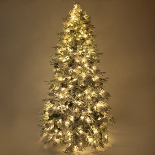 Δέντρο "Pre-lit snowy wonderland" 240cm (PE) με 450 LED λευκά ζεστά λαμπάκια 8 προγραμμάτων Δέντρο "Pre-lit snowy wonderland" 240cm (PE) με 450 LED λευκά ζεστά λαμπάκια 8 προγραμμάτων