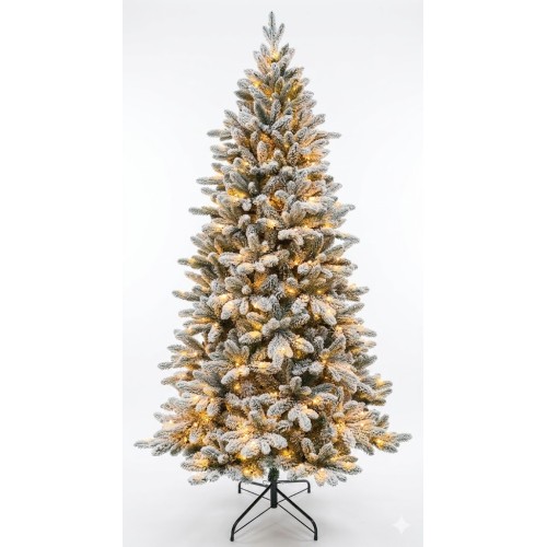 Δέντρο Atlanta Flocked 210cm με 450 λευκά led 