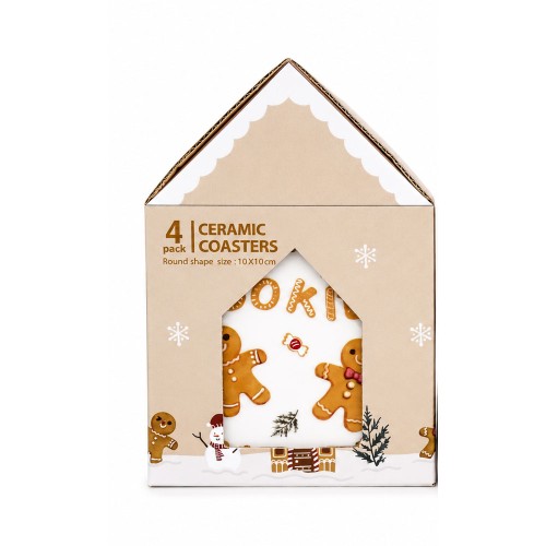 Σουβέρ Gingerbread 10εκ S/4 σε 2σχδ Σουβέρ Gingerbread 10εκ S/4 σε 2σχδ