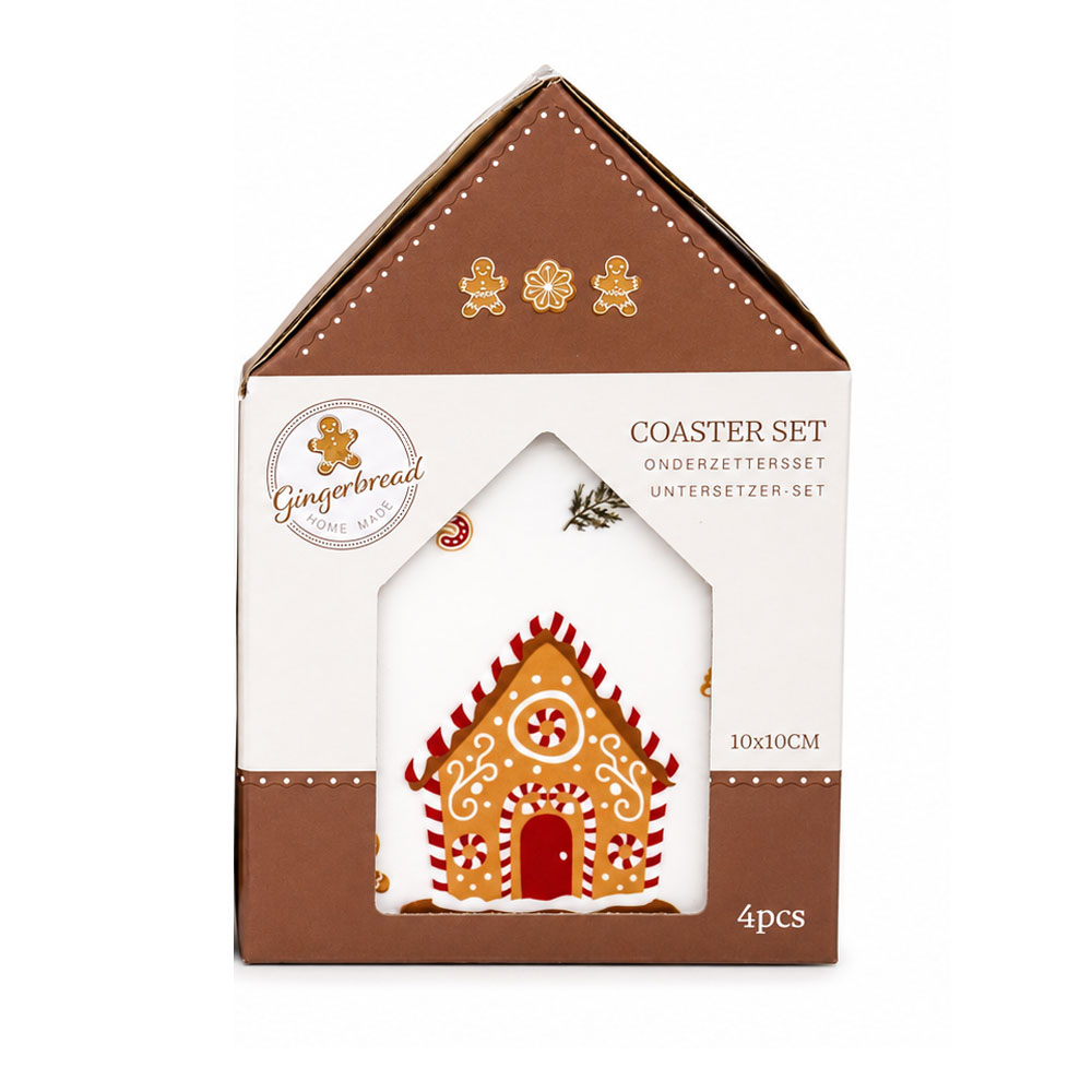Σουβέρ Gingerbread 10εκ S/4 σε 2σχδ