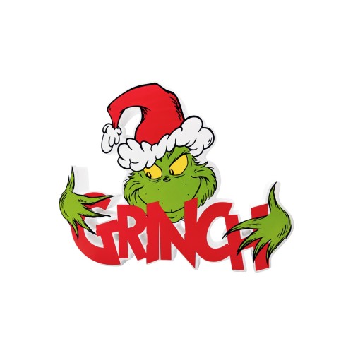 Ξύλινο Διακοσμητικό Grinch με Σκούφο 22εκ Ξύλινο Διακοσμητικό Grinch με Σκούφο 22εκ