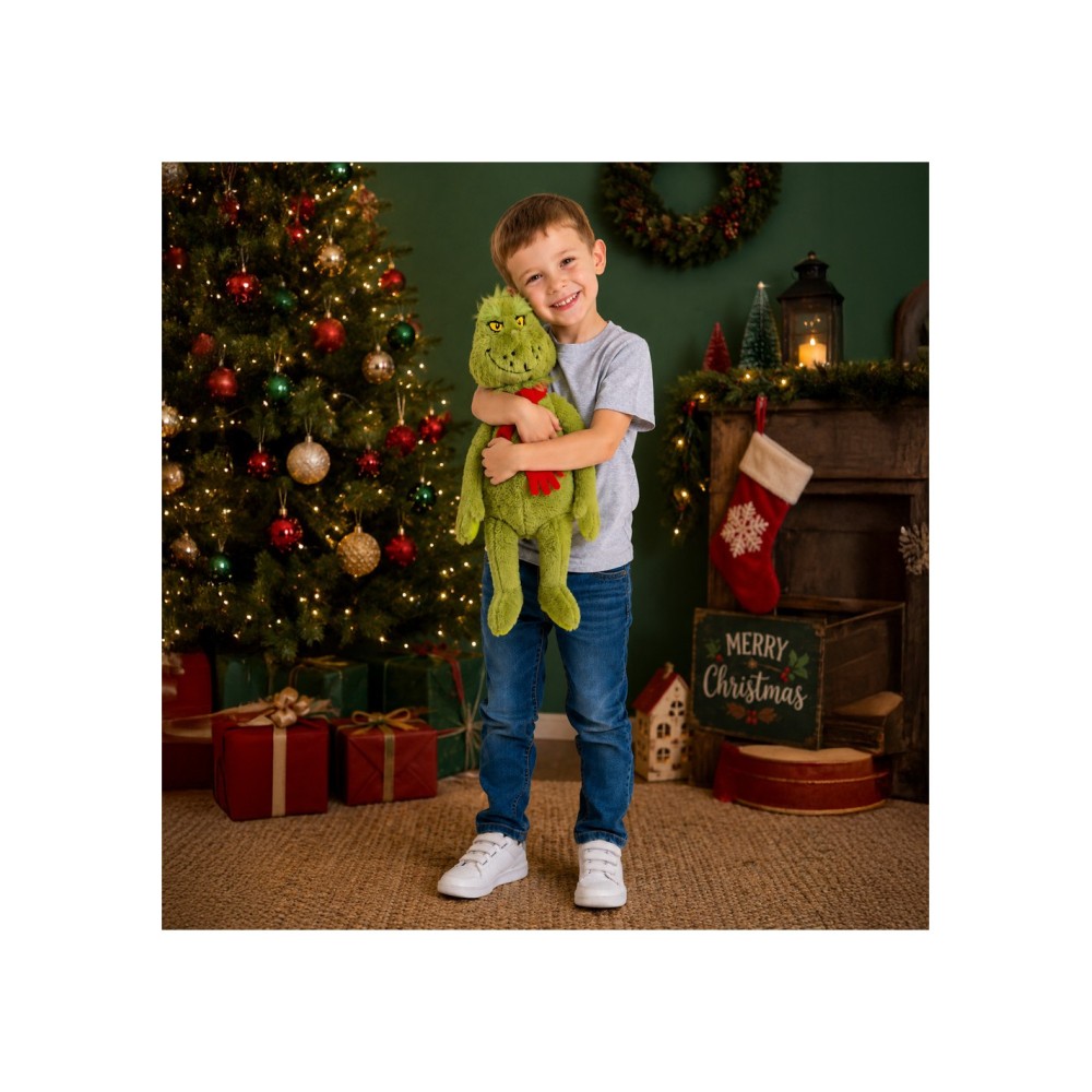Λούτρινο ''Grinch'' με Κασκόλ 60εκ Λούτρινο ''Grinch'' με Κασκόλ 60εκ