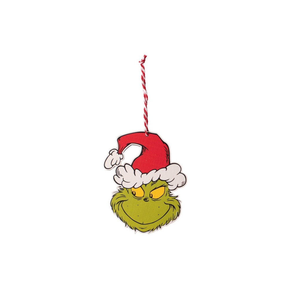 Ξύλινο Στολίδι Grinch με Σκούφο 11εκ